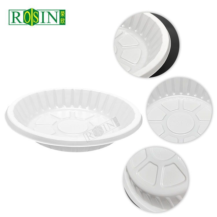 Assiettes rondes en plastique Corn Strach