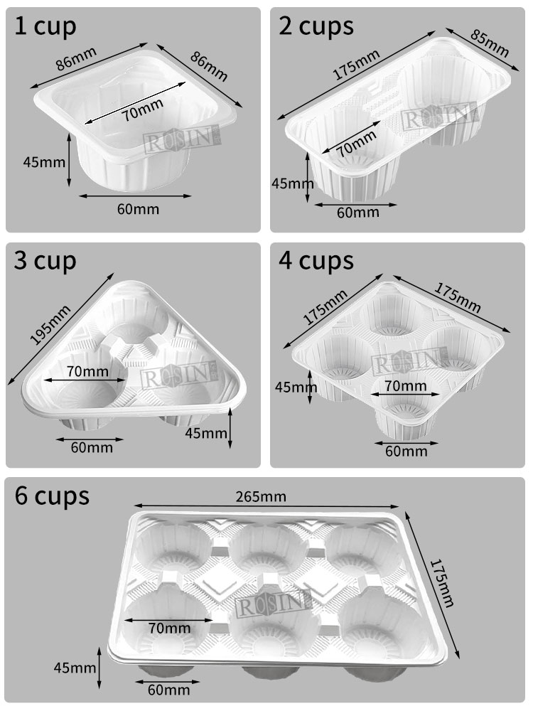 plaquette thermoformée pour tasse