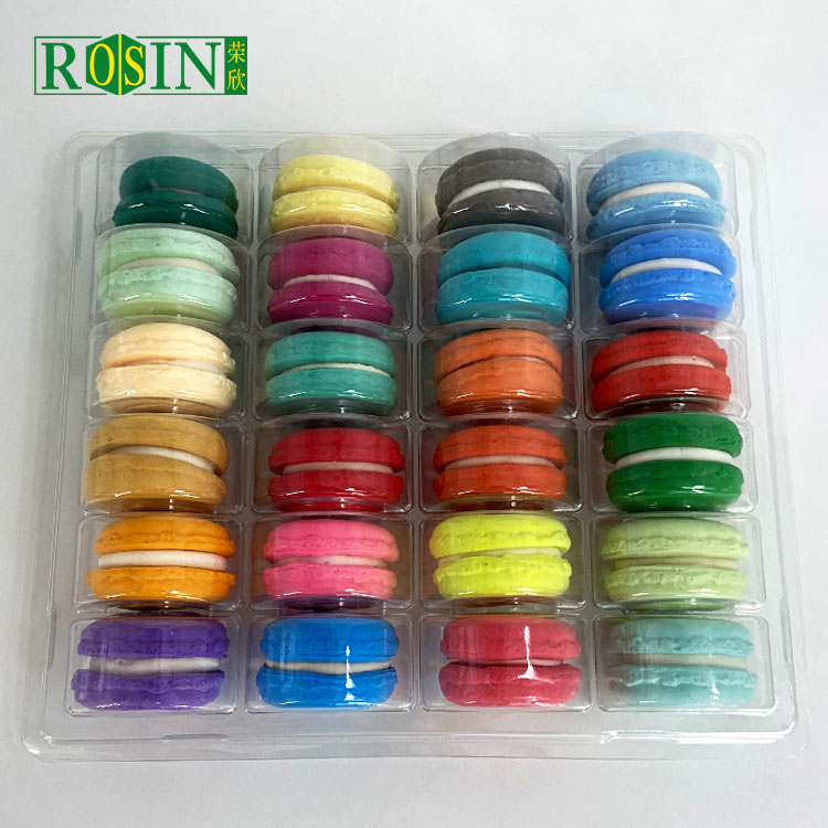 Emballage de plateaux à macarons en plastique