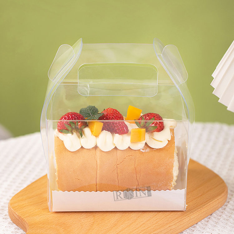 Boîte à gâteaux portable en plastique transparent de 5 à 6 pouces