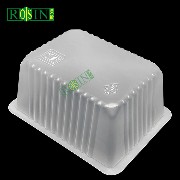 rectangular white color plastic tofu tray