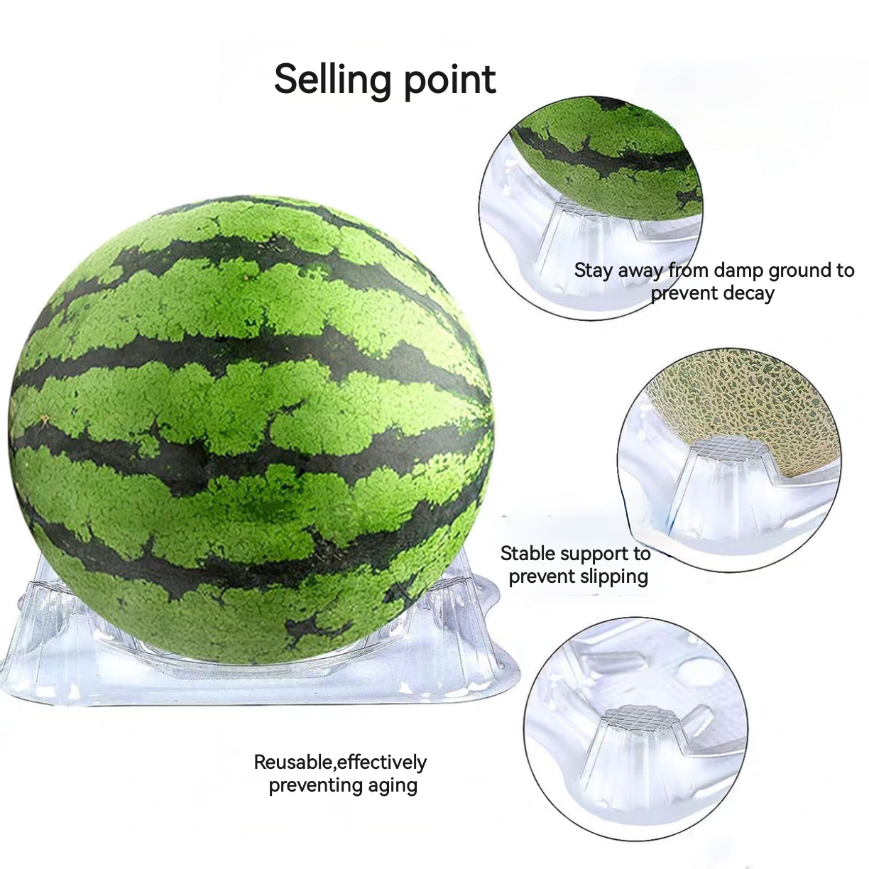 clear disposable tray for melon