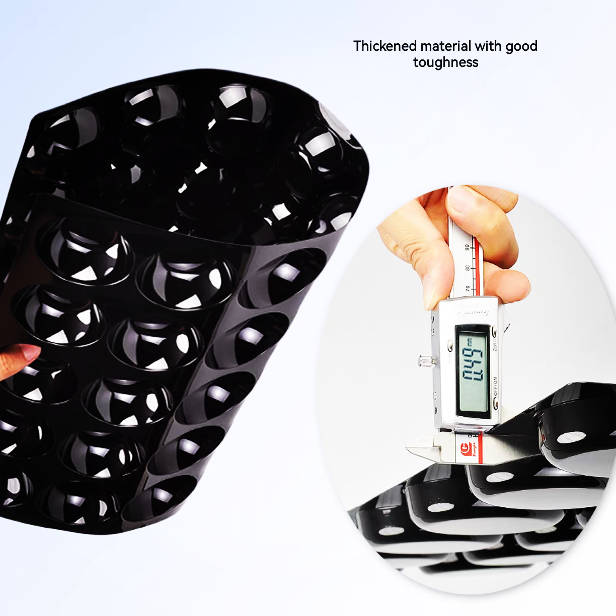 plastic black PP tray for fruit