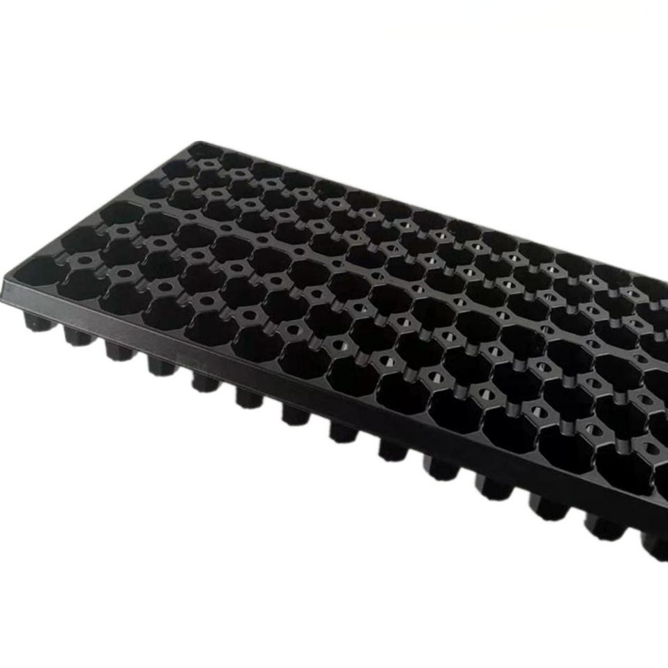 black plastic ps seeding trees nursery starter tray agricultural greenhouse plastic seeding tray