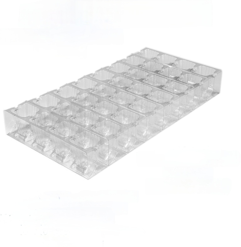 plastic PET germination container Clamshell foldable plant flower horticultural black plastic PET seedling trays