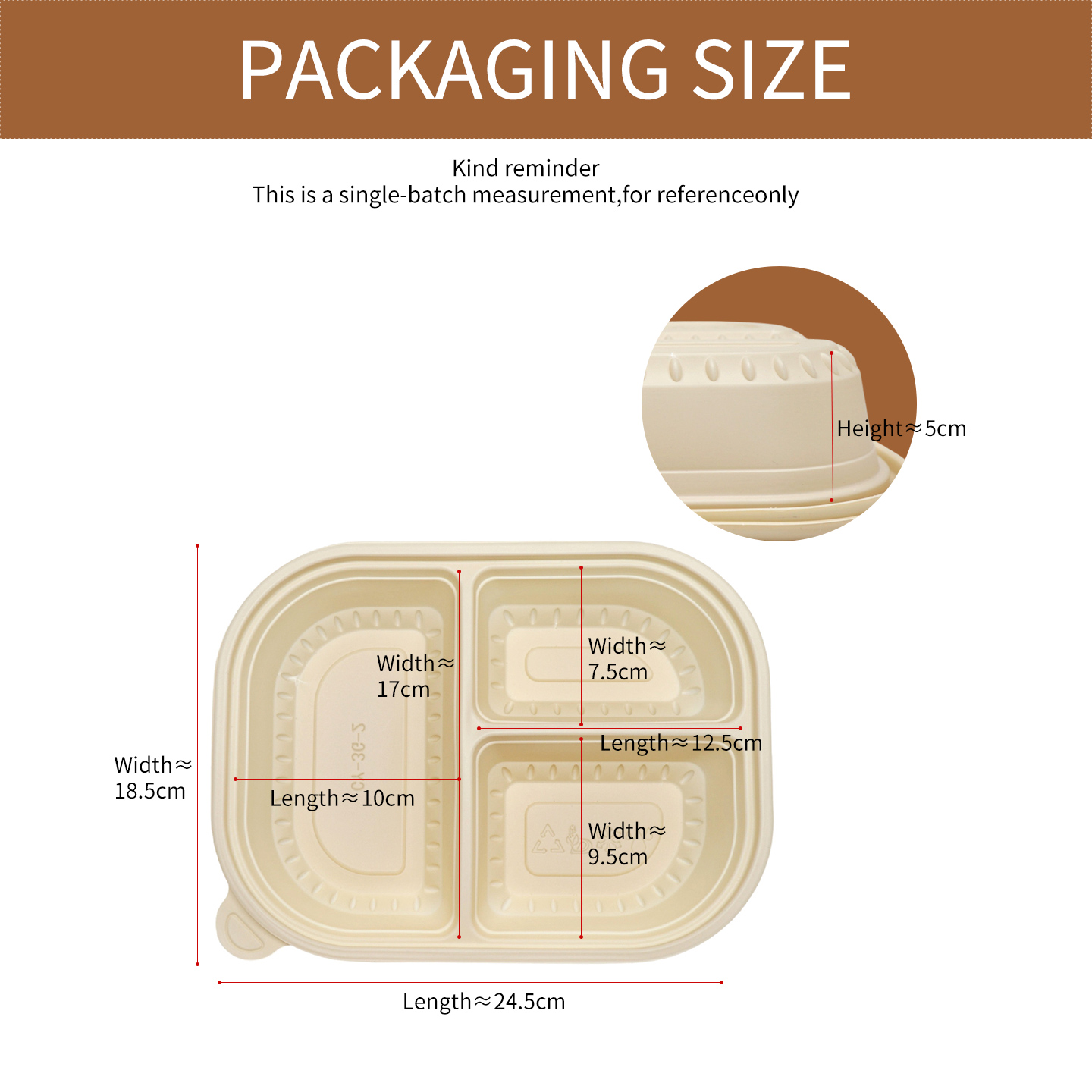 Disposable 4 cavity lunch box with lid