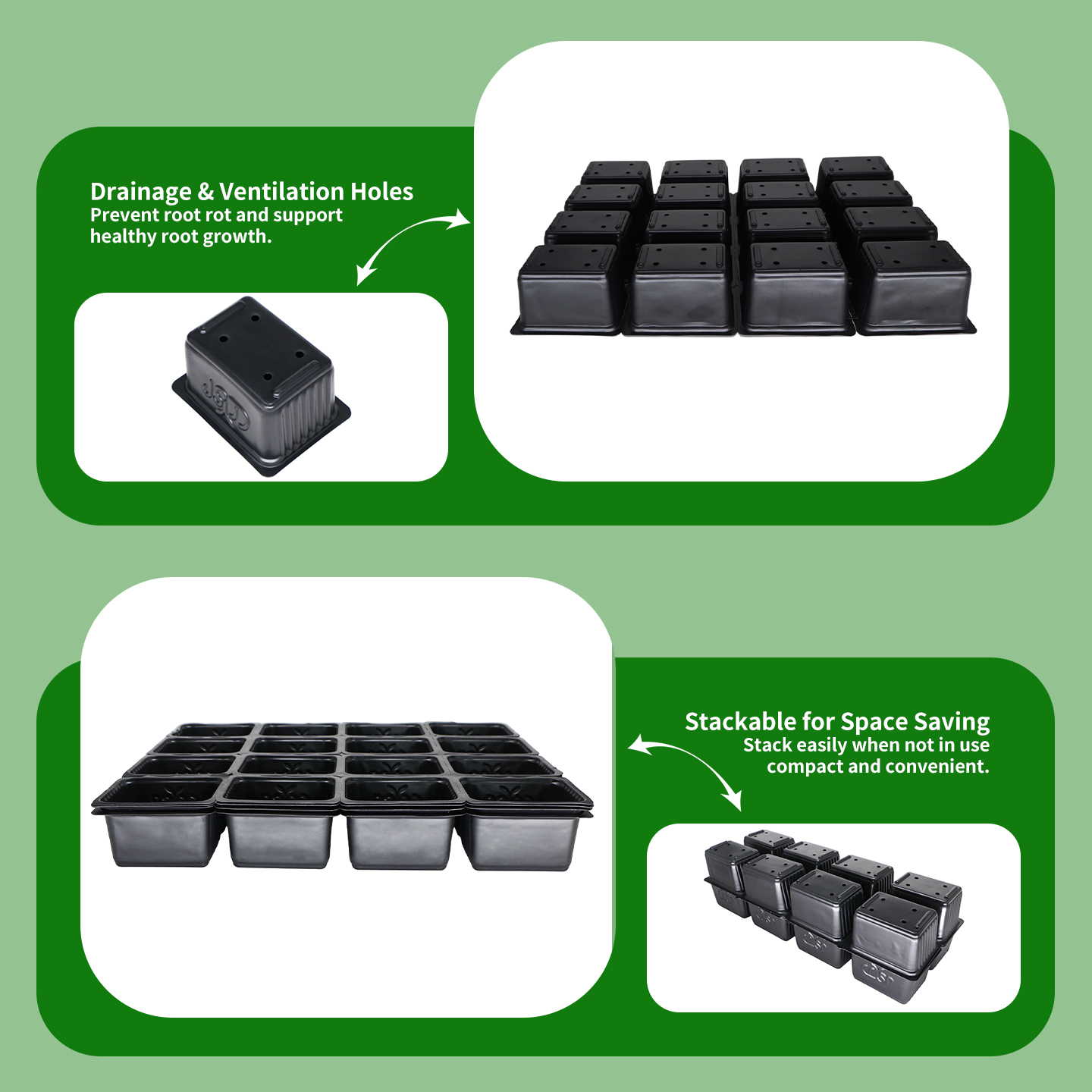 16 grid seedling tray