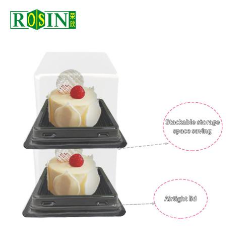 Boîte à muffins en plastique transparent pour mini gâteau en plastique
