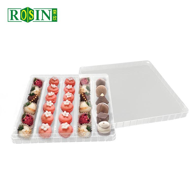 dessert tray with clear lid