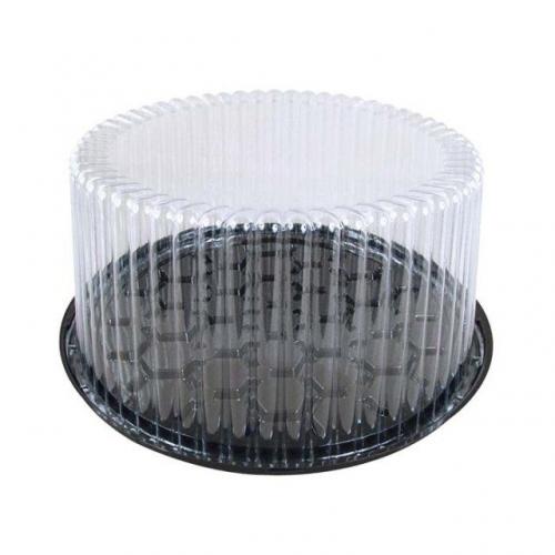 Boîte à gâteaux en plastique ronde jetable transparente de 12 pouces
