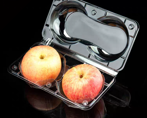 Vente en gros 2 3 4 6 8 contenants de pommes à cavité PET en plastique fruits frais à clapet emballage transparent