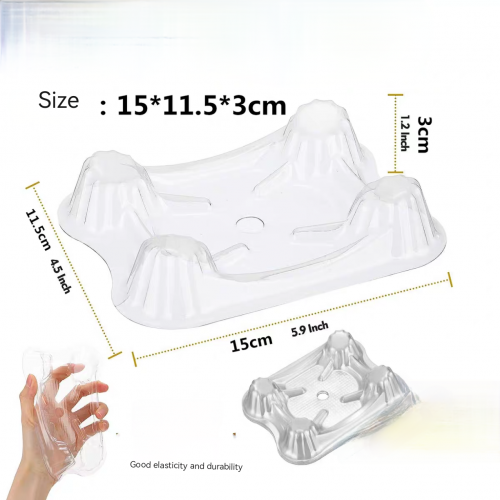 Plateau de support de melon Hami en plastique transparent personnalisé à base fixe en plastique jetable pour pastèque