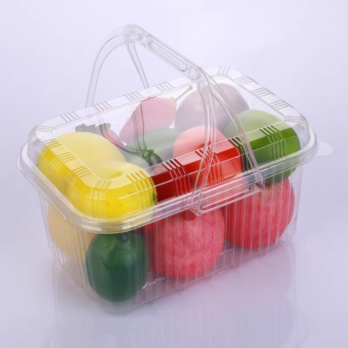 Boîte d'emballage transparente en plastique PET de qualité alimentaire jetable, boîte d'emballage pour gâteaux et pâtes feuilletées, panier rectangulaire de 3 livres avec couvercle