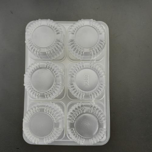 Plateau à gâteaux en plastique blister rond personnalisé en PP à 6 cavités pour beignets mochi sucrés