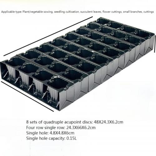 Plateau de plantes noir personnalisé, charnière, combinaison de plantes, plateau de germination pour serre de plantation