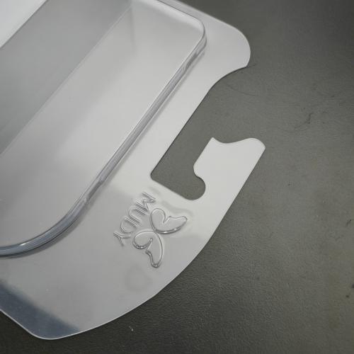 Emballage à charnière transparent personnalisé en plastique PVC avec trous de poignée