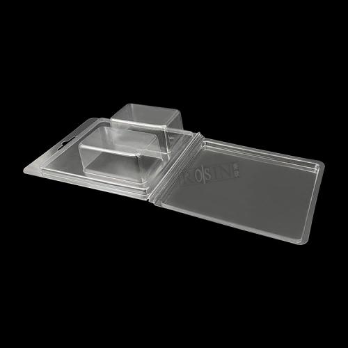 Emballage sous vide personnalisé de type coque avec deux compartiments et plateau intérieur séparé avec des trous pour avion