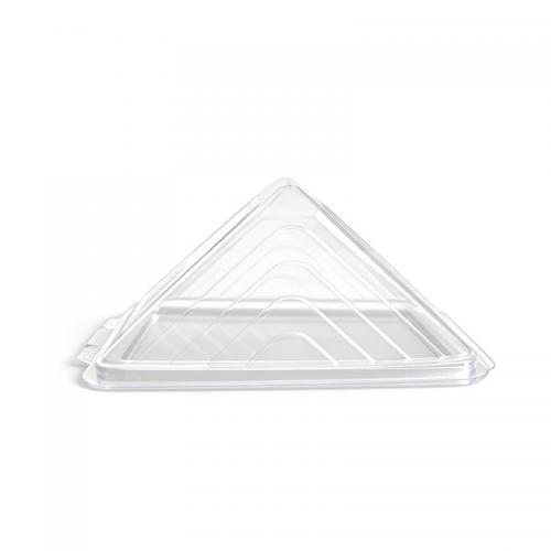 Emballage triangulaire transparent personnalisé en PET de qualité alimentaire pour sandwichs jetables