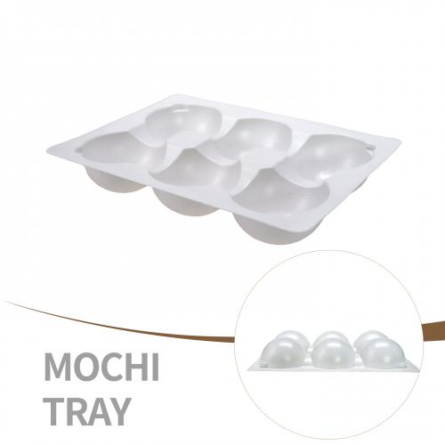 Plateau personnalisé en PP à 6 compartiments résistant au froid, plateau d'emballage jetable thermoscellé pour mochis et boulettes au sésame surgelés